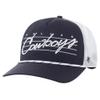 47 Men's Navy/White Dallas Cowboys Downburst Relaxed Hitch Trucker Adjustable Hat view 1