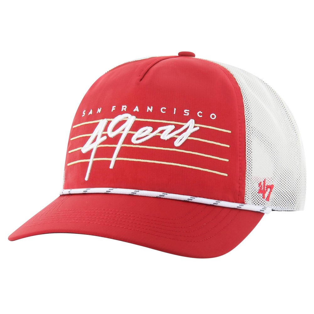 47 Men's Scarlet/White San Francisco 49ers Downburst Relaxed Hitch Trucker Adjustable Hat