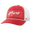 47 Men's Scarlet/White San Francisco 49ers Downburst Relaxed Hitch Trucker Adjustable Hat view 1