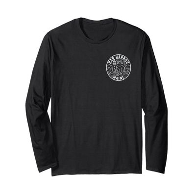 Bar Harbor Maine Front and Back Long Sleeve T-Shirt