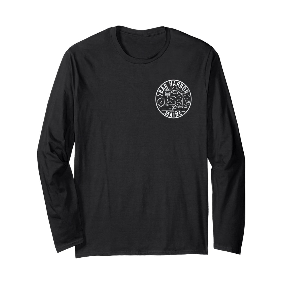 Bar Harbor Maine Front and Back Long Sleeve T-Shirt