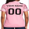 Custom Football Jerseys for Women Team Name & Number (Light Pink-XL) view 3