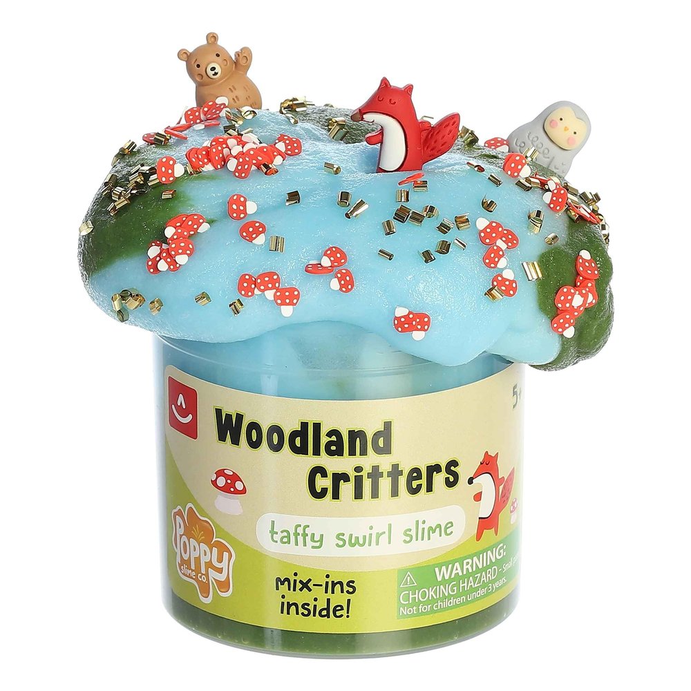 Aurora Toys Gooey Poppy Slime Co. Woodland Critter Slime Toy - Sensory Play for Fun Playdates - for Kids 5+ Years, Adults, and Parents - Green 11.3 oz
