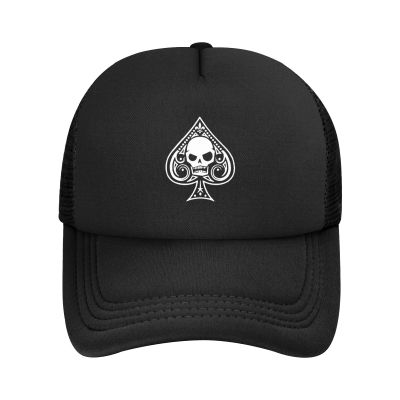 Poker Ace of Spades Travel Mesh Baseball Hat Truck Hat Sandwich Hat Outdoors Running Hat Black