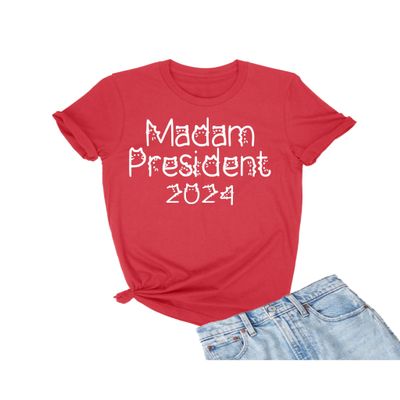 5X-Large Red Mens Madam President Spelled Out in Cats T-Shirt