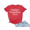 5X-Large Red Mens Madam President Spelled Out in Cats T-Shirt view 1