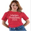 5X-Large Red Mens Madam President Spelled Out in Cats T-Shirt view 3