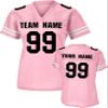 Custom Football Jerseys for Women Team Name & Number (Light Pink-3XL) view 1