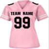 Custom Football Jerseys for Women Team Name & Number (Light Pink-3XL) view 4