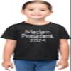 4T Black Toddler Madam President Spelled Out in Cats Toddler T-Shirt view 2