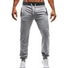 QOAAIE Mens Stretch Cotton Athletic Pants Drawstring Waist Jogger Sweatpants Casual Loose Workout Running Track Pants (Grey,X-Large) view 1