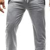 QOAAIE Mens Stretch Cotton Athletic Pants Drawstring Waist Jogger Sweatpants Casual Loose Workout Running Track Pants (Grey,X-Large) view 3
