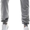 QOAAIE Mens Stretch Cotton Athletic Pants Drawstring Waist Jogger Sweatpants Casual Loose Workout Running Track Pants (Grey,X-Large) view 4