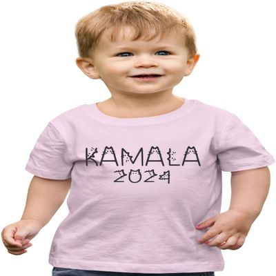 5T Light Pink Toddler Cats Spell Out Kamala Toddler T-Shirt