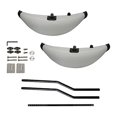 2 PCS Kayak Stabilizers, PVC Inflatable Kayak Outrigger Float with Sidekick Rods, Connection Rod, For kayaks, Canoes, Boats, Paddling, Sailing, Etc. For fishing, Rafting, Water skiing, Surfing, Etc