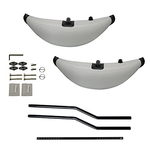 2 PCS Kayak Stabilizers, PVC Inflatable Kayak Outrigger Float with Sidekick Rods, Connection Rod, For kayaks, Canoes, Boats, Paddling, Sailing, Etc. For fishing, Rafting, Water skiing, Surfing, Etc