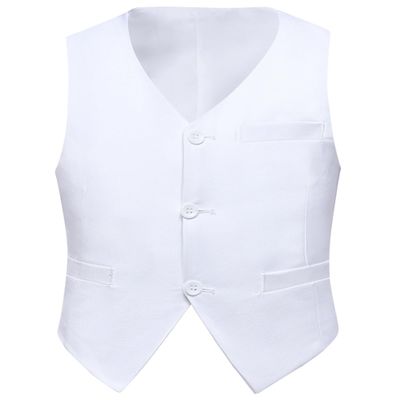 Visaccy Boys' Formal Suit Vest - White, Size 16