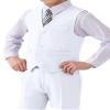 Visaccy Boys' Formal Suit Vest - White, Size 16 view 3