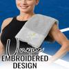 CybGene Embroidered Tennis Towel, Funny Tennis Gift for Men, Women & Lovers, Soft & Absorbent, Gray, Initial C view 2