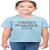4T Light Blue Toddler Madam President Spelled Out in Cats Toddler T-Shirt view 2