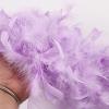 MAOFENG Chandelle Turkey Feather Boa 1.64 Yards 30g for Halloween Dancing Wedding Party DIY Craft Costume Decoration Feather Boa,Light Purple view 3