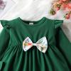 Ayzozuy Toddler Girl's Clothing Bow Tie High Low Long Sleeve Solid Color Top and Pants Girl's Fall/Winter Set (5-6T) view 3