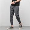 QOAAIE Casual Loose Jogger Pants for Men Solid Color Summer Slacks Cropped Pants Lightweight Workout Athletic Pants (Dark Grey,5X-Large) view 2