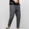 QOAAIE Casual Loose Jogger Pants for Men Solid Color Summer Slacks Cropped Pants Lightweight Workout Athletic Pants (Dark Grey,5X-Large) view 3