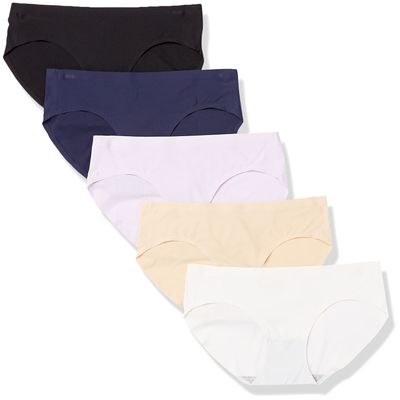 Amazon Essentials Womens Underwear Low Rise Hipster Panties Seamless for ladies No Show, Small