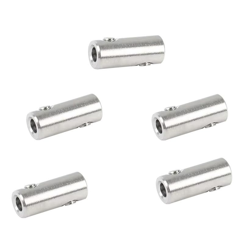 5 Pcs Wire Rope Clips,Stainless Steel 304 Hole Wire Rope Clamp,Silver,1.5mm