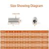 5 Pcs Wire Rope Clips,Stainless Steel 304 Hole Wire Rope Clamp,Silver,1.5mm view 3