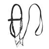 AQINGR Horse Bridle Bridle Rein Harness Adjustable Horse Bridle Headstall Equestrian Reins Black L view 1