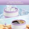 2Pcs Collapsible Cup for Traveling, Collapsible Silicone Travel Cup for Hot and 2 Drinks, Leak Proof Silicone Folding Travel Coffee Mug for Camping & Hiking, BPA Free 12oz Purple&Pink view 3