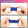 PATIKIL Elastic Belt Keepers, 16 Pack Strap Organizers Web Belt Loop Stays Backpack Strap Holder for 1.6" Wide Belts/Straps, Blue view 4