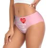 Custom Panties for women Customized Briefs Underwear with Photo Customized Sexy Funny Briefs Underwear for Lover Mom Wife Anniversaries Customize Your Own Image Text 2 Sides Print 3X-Large Pink view 2