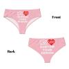 Custom Panties for women Customized Briefs Underwear with Photo Customized Sexy Funny Briefs Underwear for Lover Mom Wife Anniversaries Customize Your Own Image Text 2 Sides Print 3X-Large Pink view 4