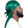 4PCS Silky Durags for Men Women 360 Waves with 1 Wave Cap, Silky Satin Durag Extra Long Tails view 2