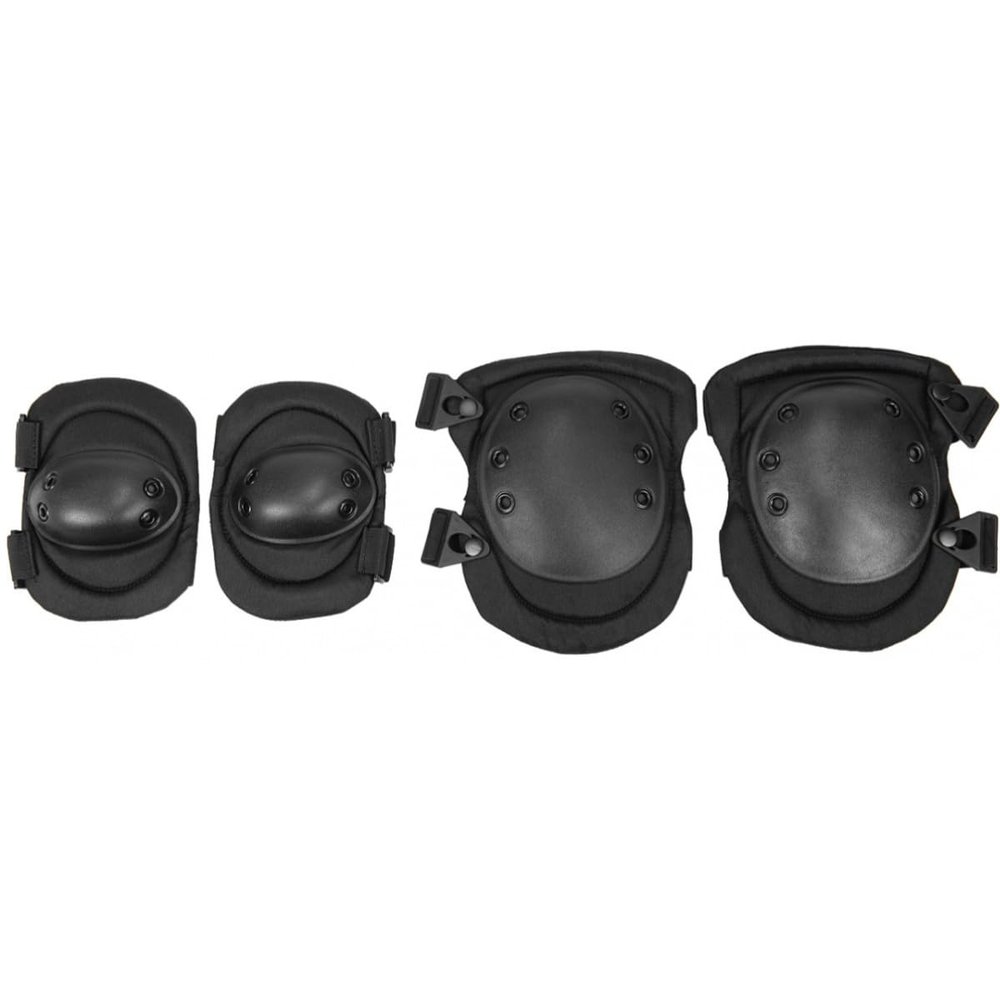 Lancer Tactical Airsoft Non-Slip Elbow & Knee Pad Set (Black)