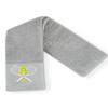 CybGene Embroidered Tennis Towel, Funny Tennis Gift for Men, Women & Lovers, Soft & Absorbent, Gray, Initial A