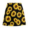 Sunflower Short Skirt Culottes Womens Athletic Skorts Golf Skirts Mini Skirt High Waist Breathable Exercise Skort Black view 2
