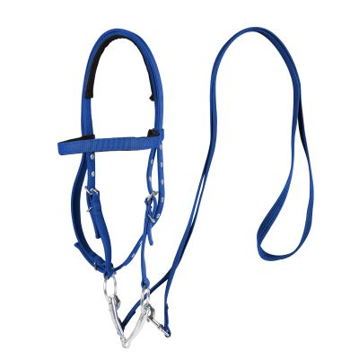 AQINGR Horse Bridle Bridle Rein Harness Adjustable Horse Bridle Headstall Equestrian Reins Blue L