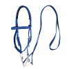 AQINGR Horse Bridle Bridle Rein Harness Adjustable Horse Bridle Headstall Equestrian Reins Blue L view 1