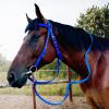 AQINGR Horse Bridle Bridle Rein Harness Adjustable Horse Bridle Headstall Equestrian Reins Blue L view 3