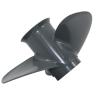PETUSI Boat Outboard Propeller 9 1/4 x 12 for Honda 8/9.9/15/20 HP Engines, 9 1/4x12 Pitch Aluminum Boat Propeller, 8 Tooth Spline Boat Motor Props, 3 Blades, RH (9.25x12) view 3