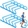Wettarn 10 Pcs Speed Agility Training Hurdles Detachable Durable Hurdle Agility Plyometric and All Purpose Speed Training Equipment for Athletes Soccer Basketball(6 Inch,Blue) view 1