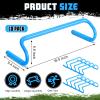 Wettarn 10 Pcs Speed Agility Training Hurdles Detachable Durable Hurdle Agility Plyometric and All Purpose Speed Training Equipment for Athletes Soccer Basketball(6 Inch,Blue) view 2