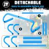 Wettarn 10 Pcs Speed Agility Training Hurdles Detachable Durable Hurdle Agility Plyometric and All Purpose Speed Training Equipment for Athletes Soccer Basketball(6 Inch,Blue) view 3