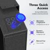 Oarlike Biometric Gun Safe for Handgun, Mounted Pistol Safe with Quick Access Sliding Door, Hand Gun Storage for Nightstand, Desk, Vehicle - with Fingerprint, PIN Code, KEY Access view 2