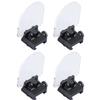 Lancer Tactical Airsoft Foldable Lens Shield Rail Mounted Lens Protector Bulk Airsoft Dot Sight Reflex Scope Screen Protector- 4 Pack (Black) view 1
