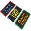 JXJAEMB Custom Embroidery Name Patches,2PCS Personalized Military Number Tag, Hook Fasten/Iron On Tactical Badges for Cap Clothing Backpacks Vest (Black) view 1